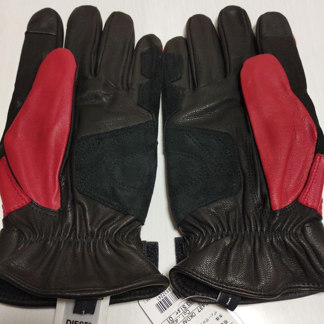 未使用 DIESEL ディーゼル やぎ革 裏地毛100% グローブ 手袋