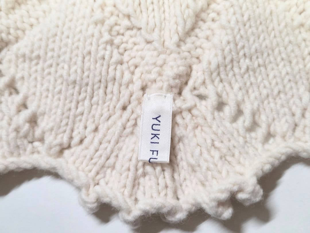 【yuki fujisawa】襟付きバラクラバ 白　ユキフジサワ