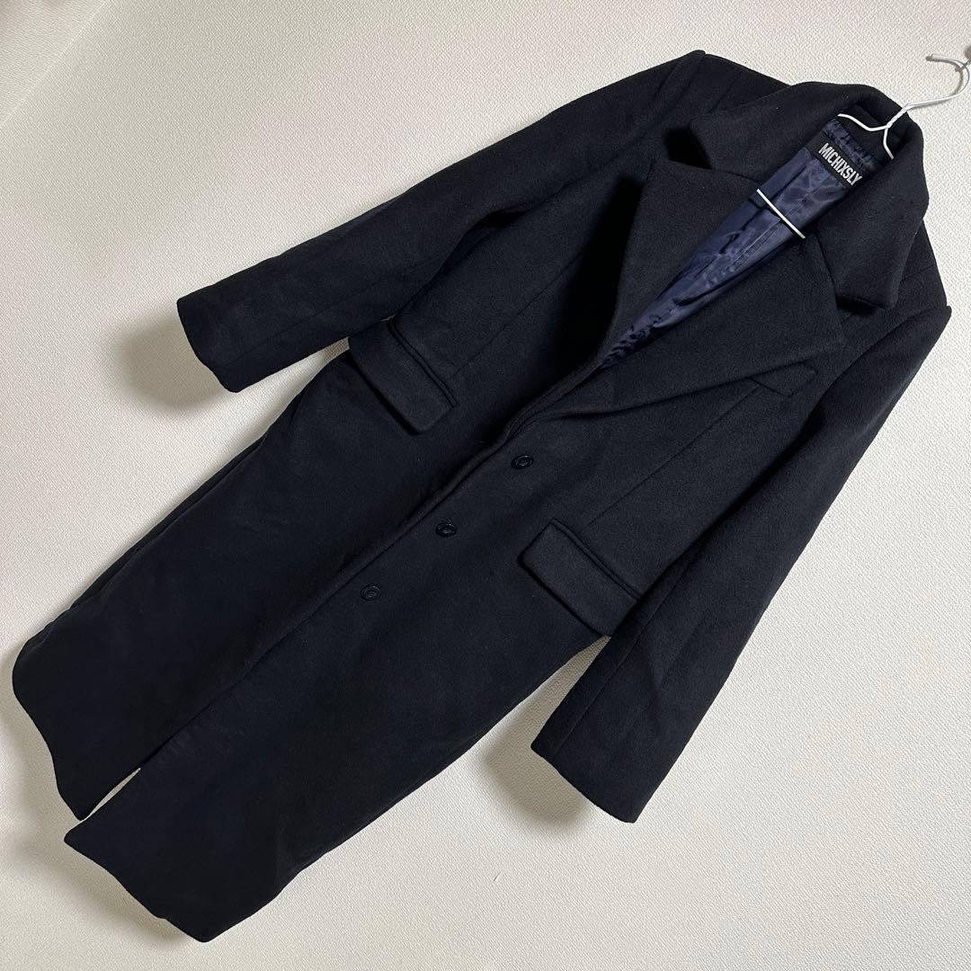 MICHYSLY チェスターコート　ネイビー