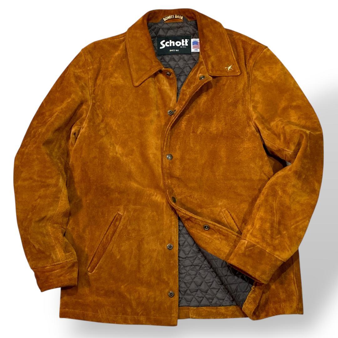 Schott ショット スエード 中綿コーチジャケット アローズ別注 38