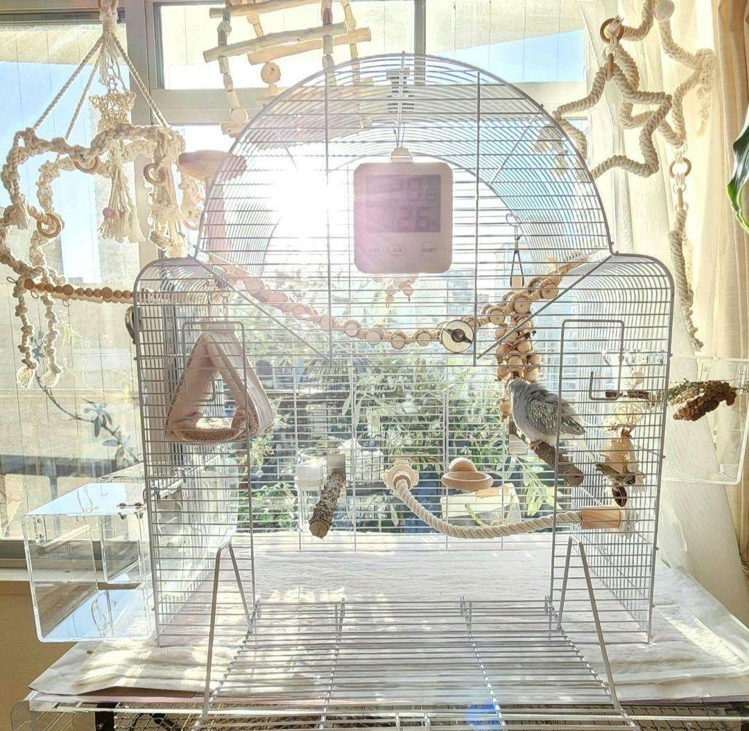 新品 ③ 大型 バードケージ 鳥かご ホワイト インコ 小鳥 ヨーロッパ輸入品