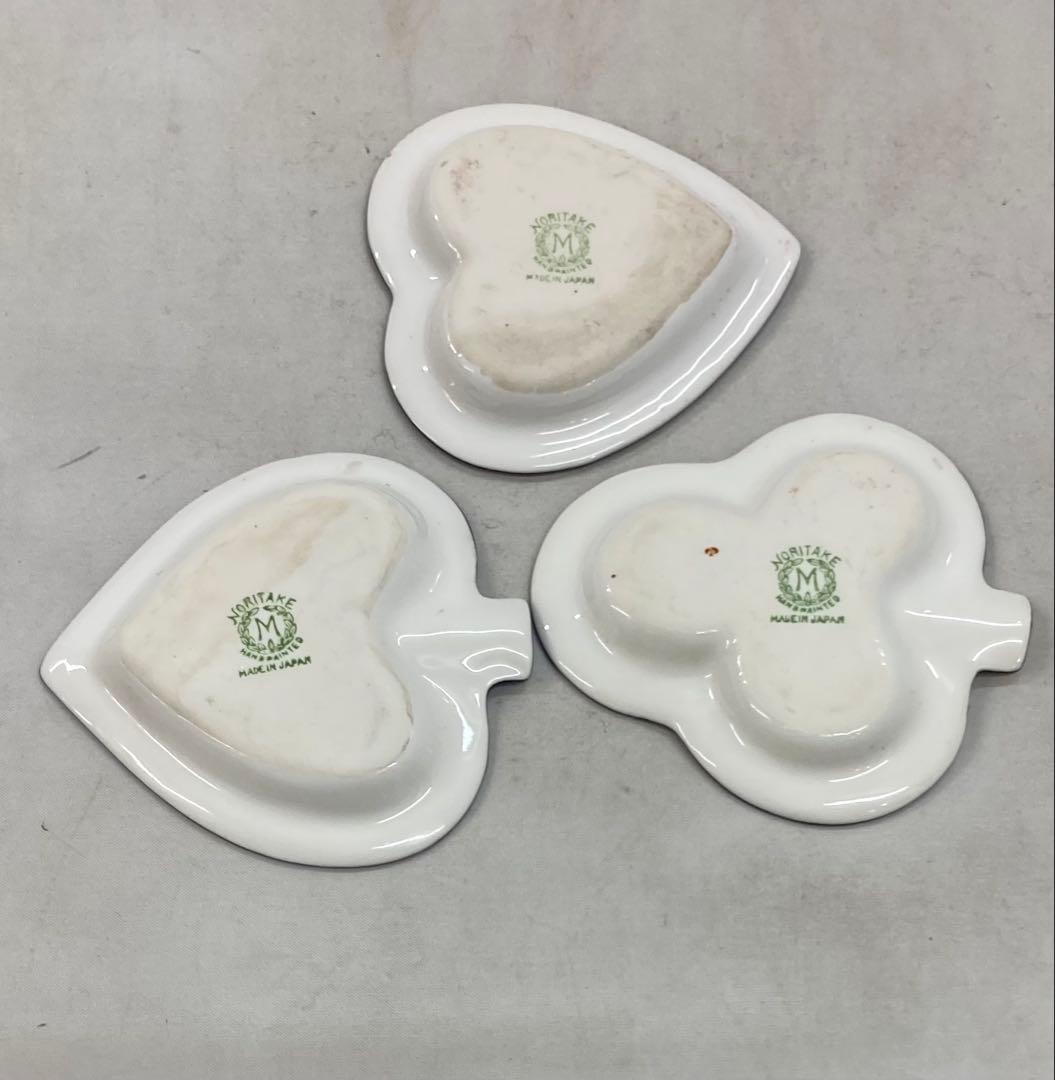 B425s「トランプ図変り皿 3枚」オールドノリタケ　クラブ　スペード　ハート