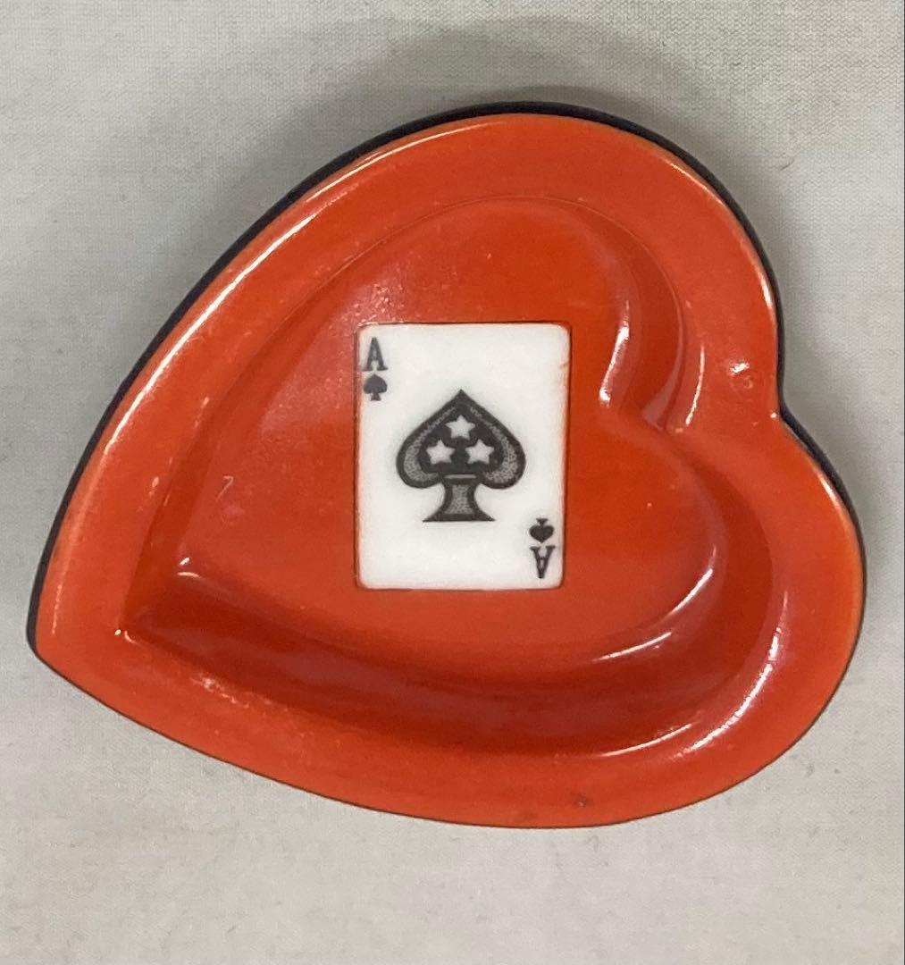 B425s「トランプ図変り皿 3枚」オールドノリタケ　クラブ　スペード　ハート