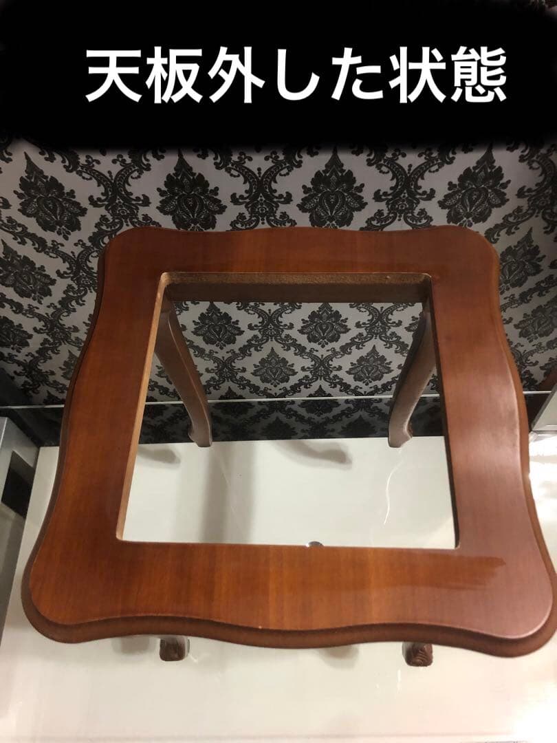 高級♦️猫脚 彫刻 アンティーク♦️イタリア 大理石 サイド テーブル♦️映えテーブル