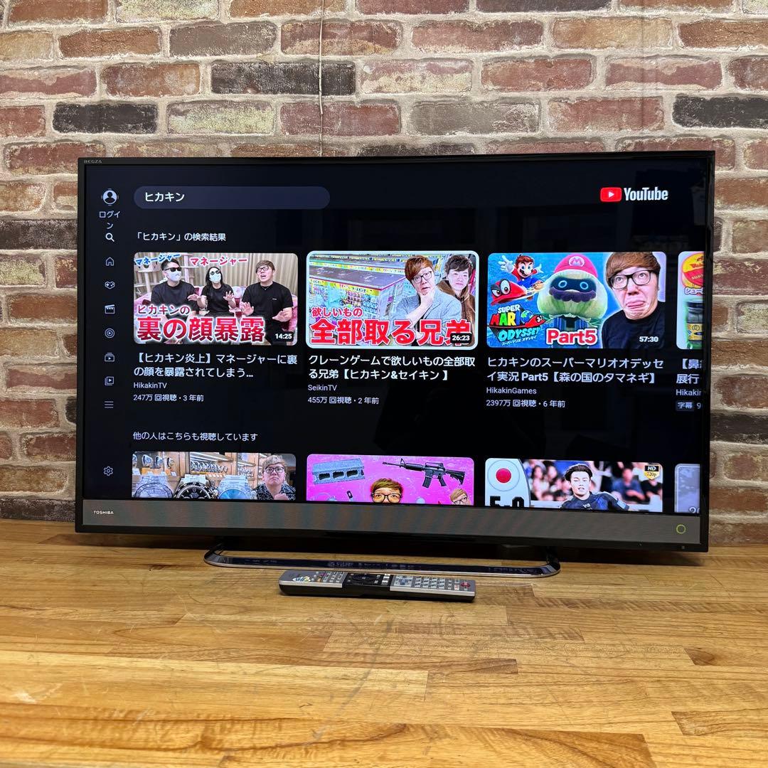 東芝 40V型 4K液晶テレビ REGZA 40M510X W録対応 動画アプリ