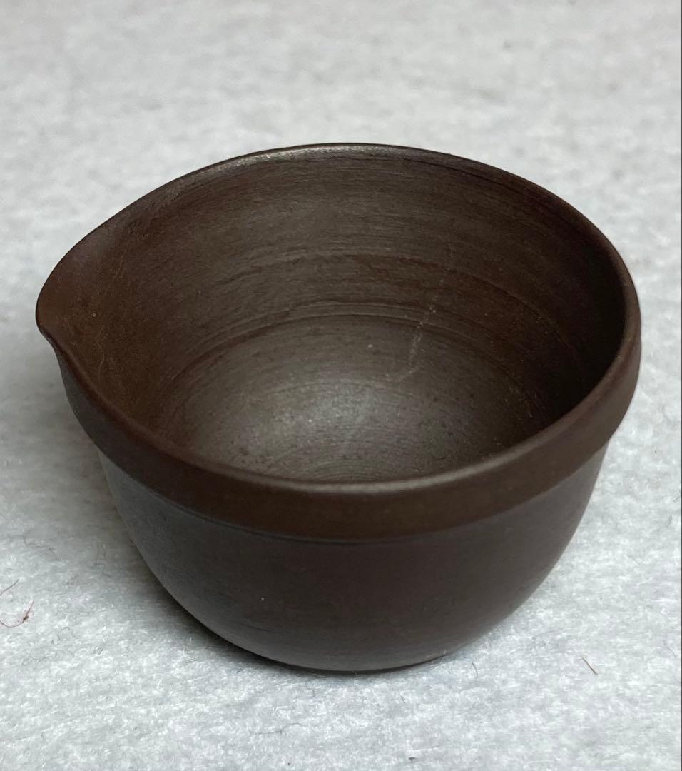 B324h 「萬古焼 茶器」春峰造　共箱　ミニチュア　一揃い　茶道具