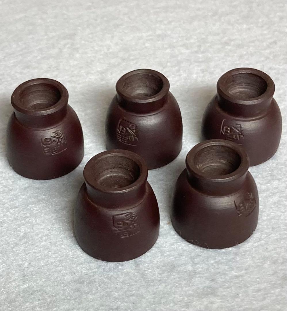 B324h 「萬古焼 茶器」春峰造　共箱　ミニチュア　一揃い　茶道具