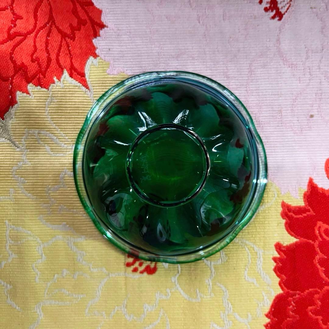 骨董　現代アート　北洋硝子　秋村実　作品　紫千巻　輪花碗　氷コップ　１客